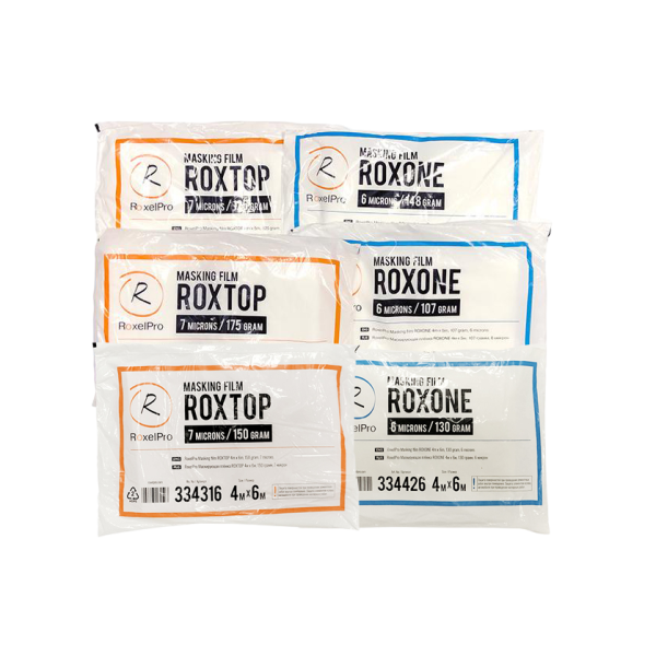 RoxelPro / 334315 Маскирующая плёнка ROXTOP 4м х 5м, 125г, 7 мк, инд.упаковка(30)